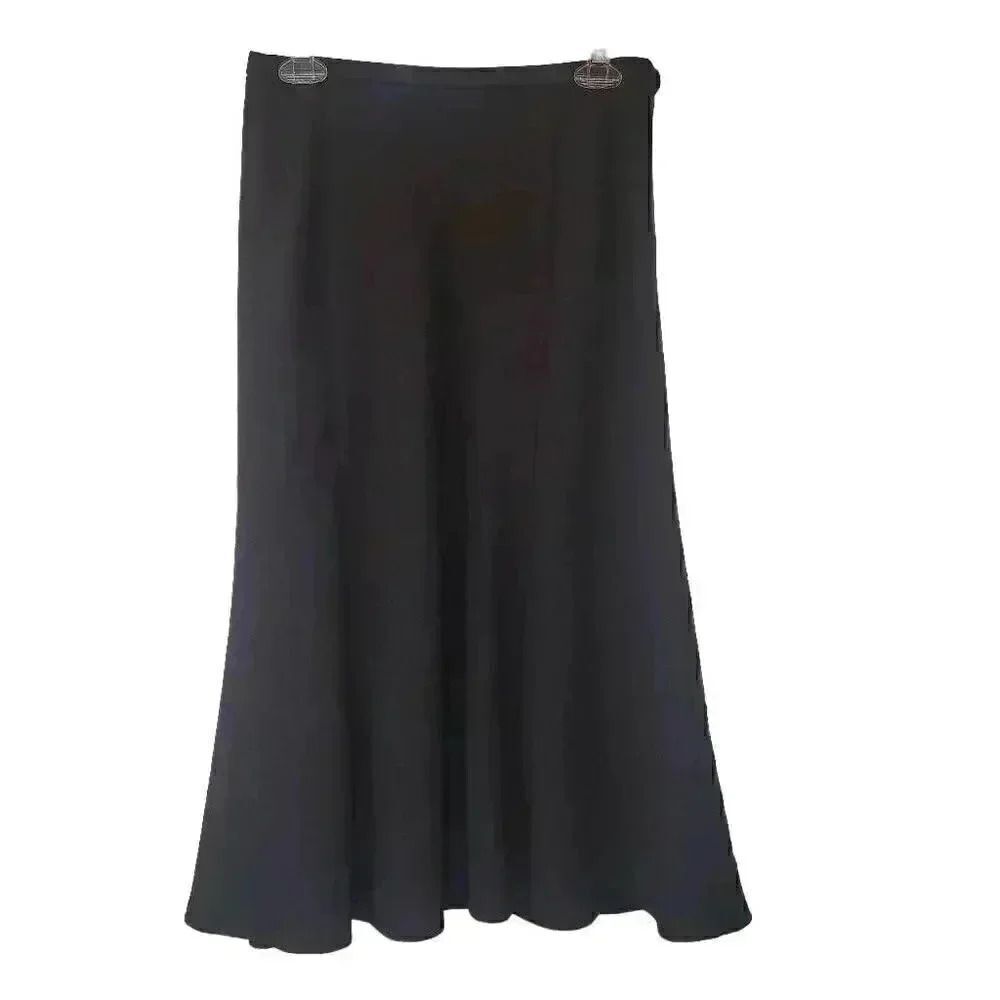 Karen Scott Women's Black Polyester A-Line Skirt